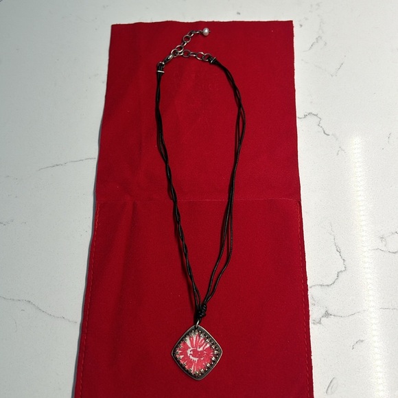 Presh 925 By Nicole Apostoli. 9 Inch Leather Cord Neclace. - Picture 2 of 8